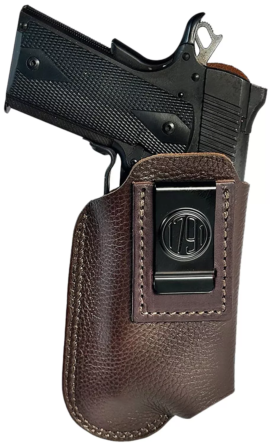 1791 Gunleather ORLBFCD4LBRWL Optic Ready Light Bearing Fair Chasing IWB Size 04 Brown Left Hand
