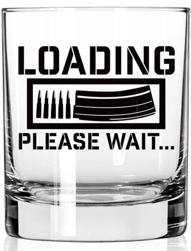 2 Monkey Whiskey Glass - Loading Pleas Wait