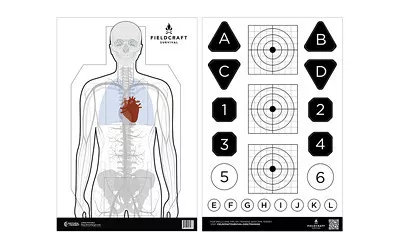 Action Target Fieldcraft Survival Double Sided Training Target 100Pk