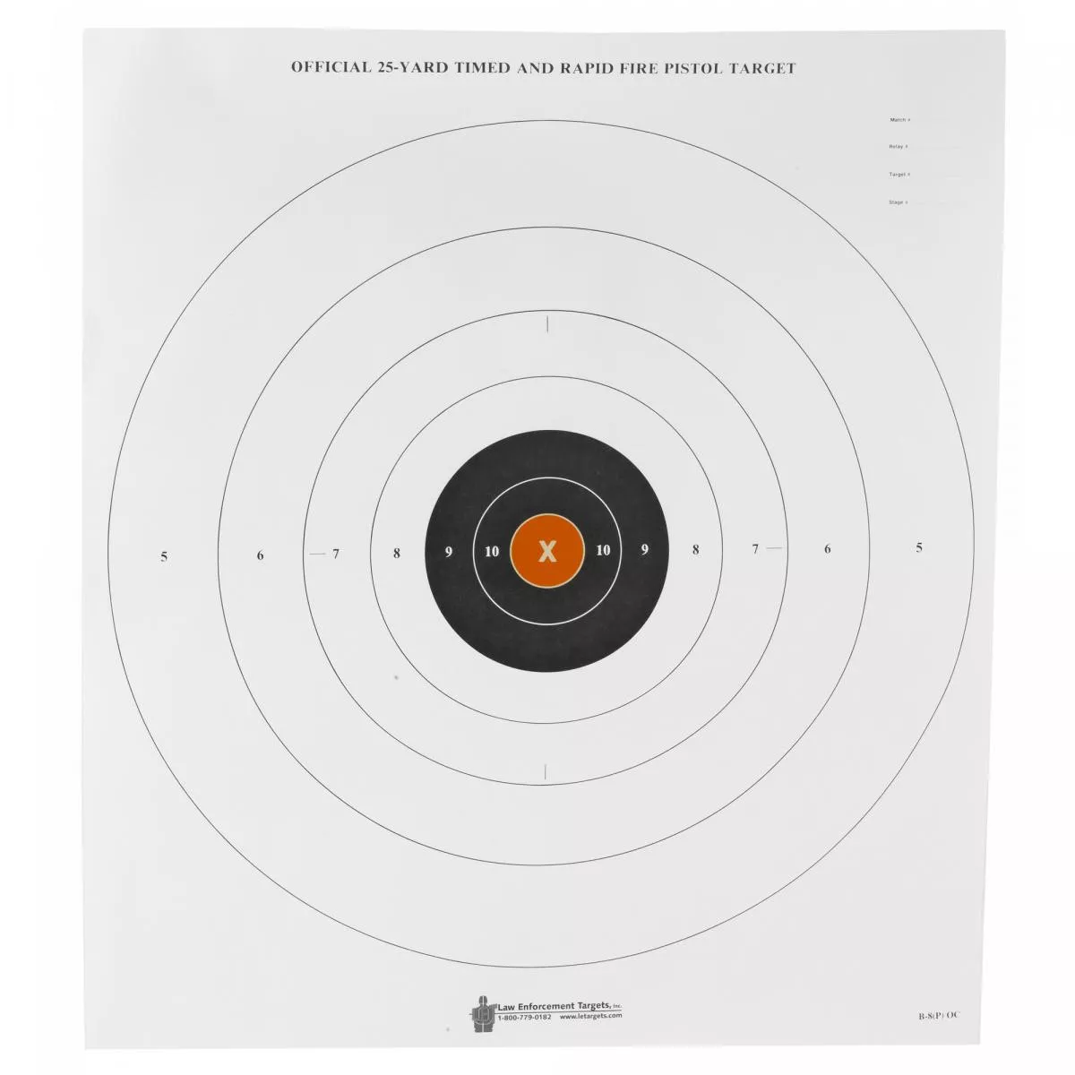 Action Target w/Orange Center Paper 100Pk