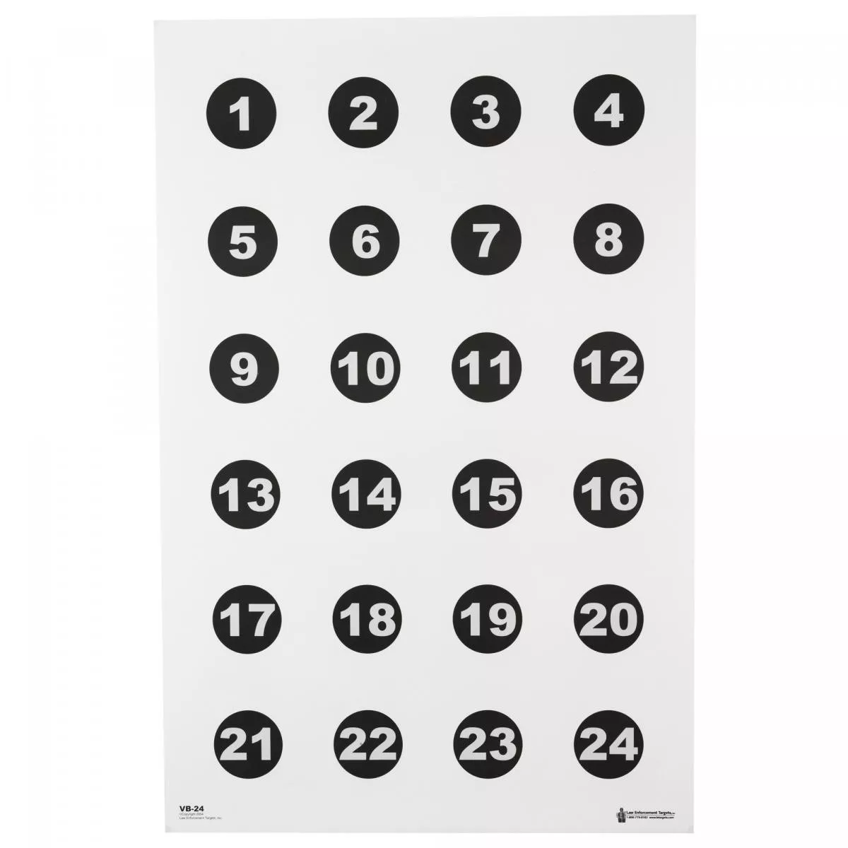 Action Targets Command Training VB-24 3" Numbered Circles 100Pk