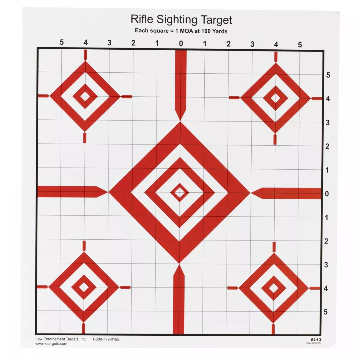 Action Targets Rifle Sighting Black/Red 100Pk