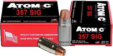 Atomic Ammunition .357 SIG, 147gr, JHP - 20 Rounds