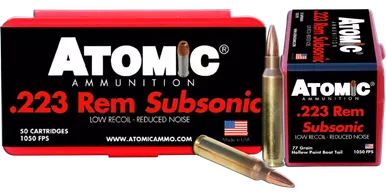 Atomic Ammunition Subsonic .223 REM, 77gr, BTHP - 50 Rounds