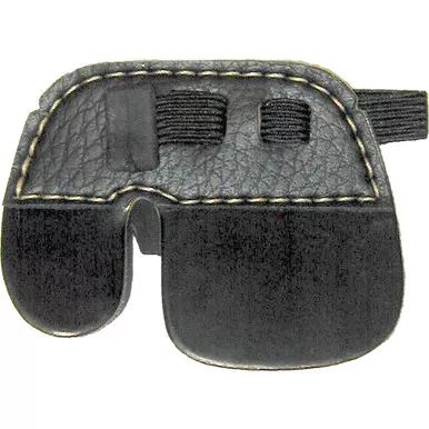 Bateman Bubba 3 Finger Split Cordovan Tab, Rubber Back, Black, Right Hand