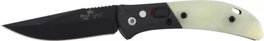 Bear Ops Bold Action Push BttnAuto 3.75" Blk/bone Drop Point - FD