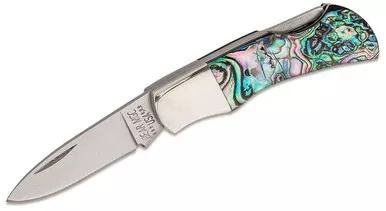 Bear & Son Abalone Executive - 2.5" Lockback Ss/abalone Hndl