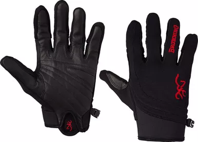 Bg Ace Shooting Gloves - Large Black/red Trim