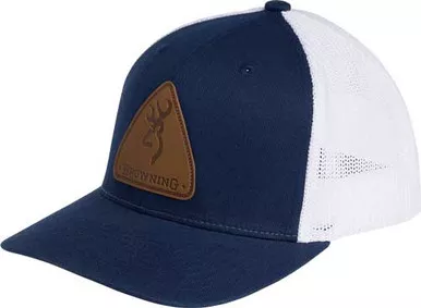 Bg Cap Slug Mesh Back Blue - W/leather Patch Adjustable