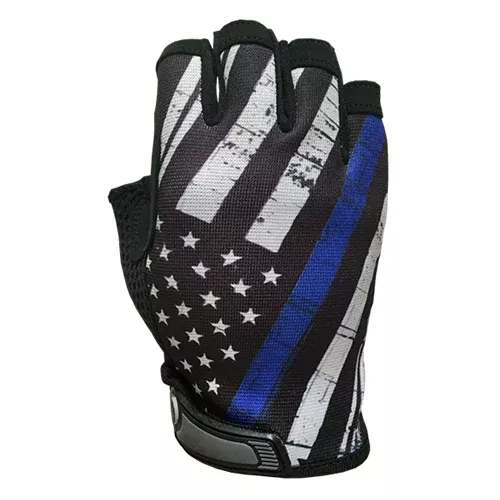 Blue Line Flag – Unlined – Half Finger Gloves