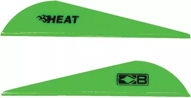 Bohning Heat Vane 2.5" - Solid Neon Green 36pk