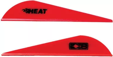 Bohning Heat Vane 2.5" - Solid Red 36pk
