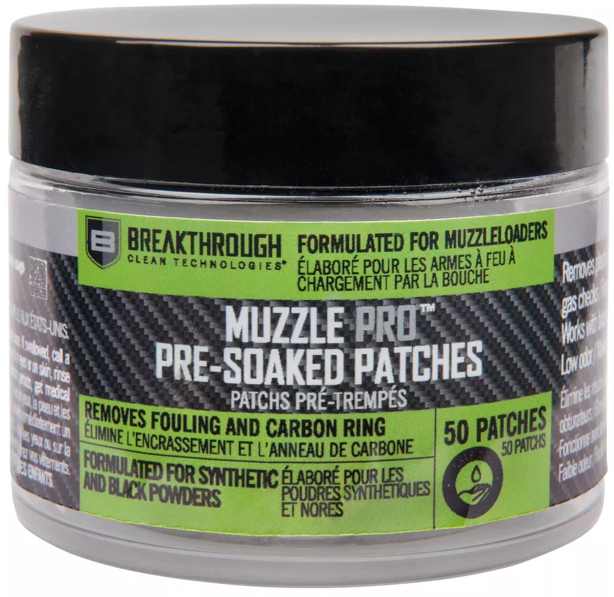 Breakthrough Clean BTMZSCP Muzzle Pro Pre-Soaked Patches 50