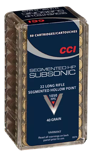 CCI Varmint .22 LR, 40gr, Segmented HP - 50 Rounds