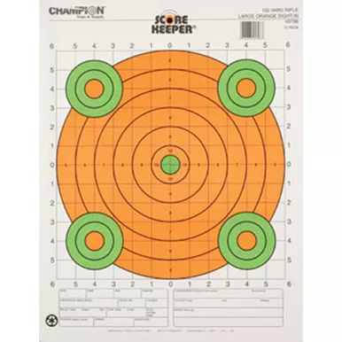CHAMP 100YD SIGHT IN LARGE ORANGE 12PK