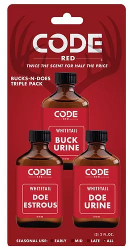 Code Red Deer Lure Bucks-n- - Does Triple Pack 2fl Oz/ea