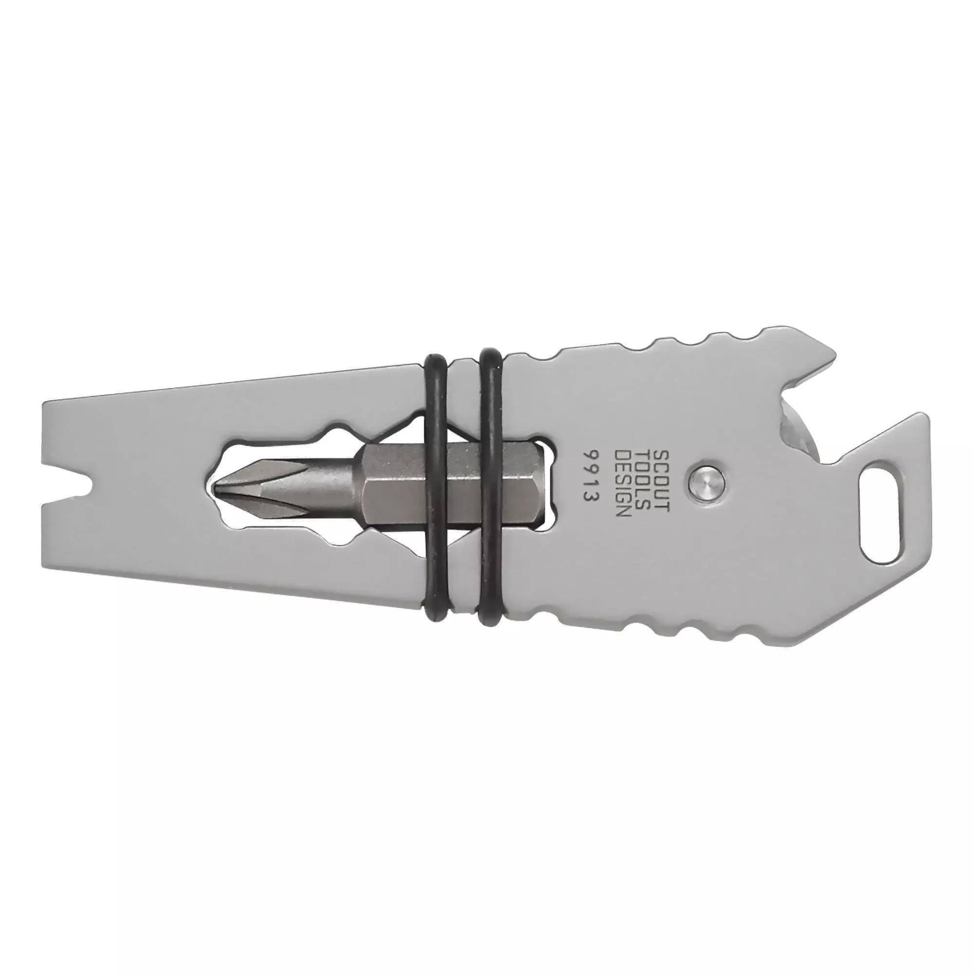 Columbia River Pry Cutter Keychain Multi-Tool Silver Bead Blasted