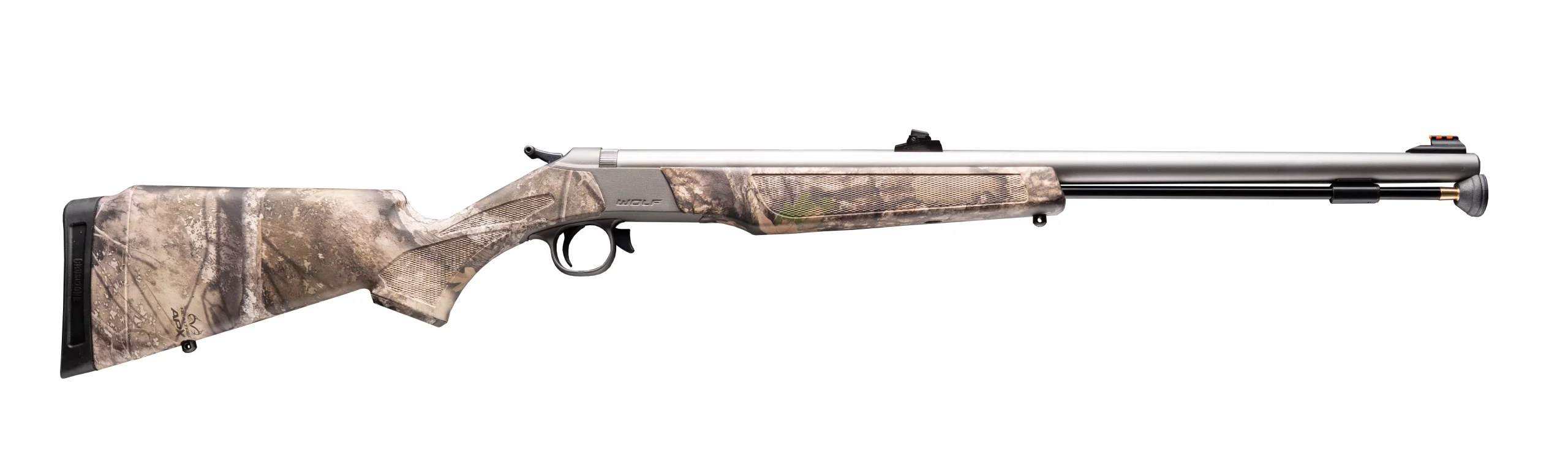 CVA Wolf .50 Caliber Muzzleloader – Stainless/Realtree APG Finish