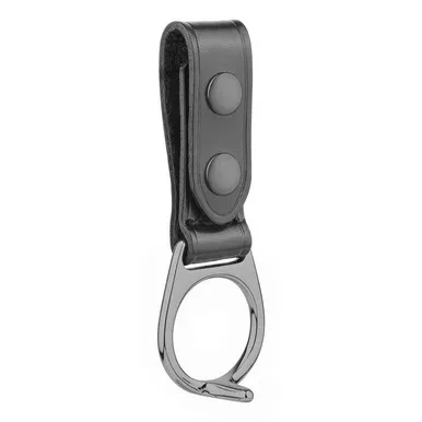 Dutyman 4311 Plain Leather PR24 Holder with Solid Brass Ring, Black