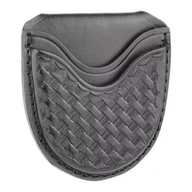 Dutyman 8331 High-Gloss Leather Single Open Cuff Case, Black