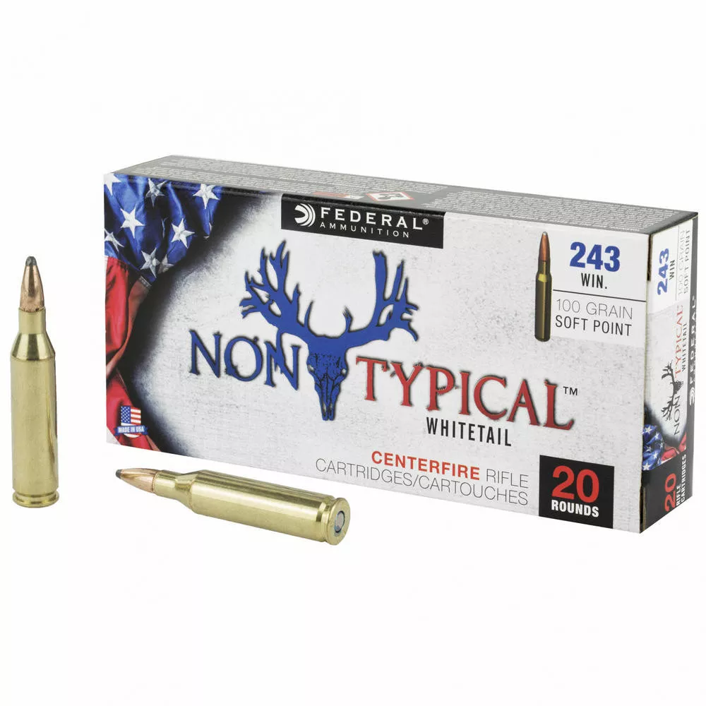 Fed Non Typical 243 Winchester 100 Grain Solid Point 20,