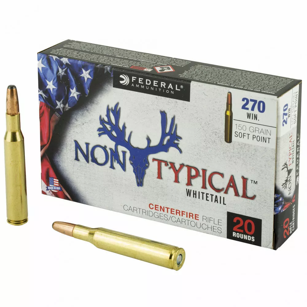 Fed Non Typical 270 Winchester 150 Grain Solid Point 20,