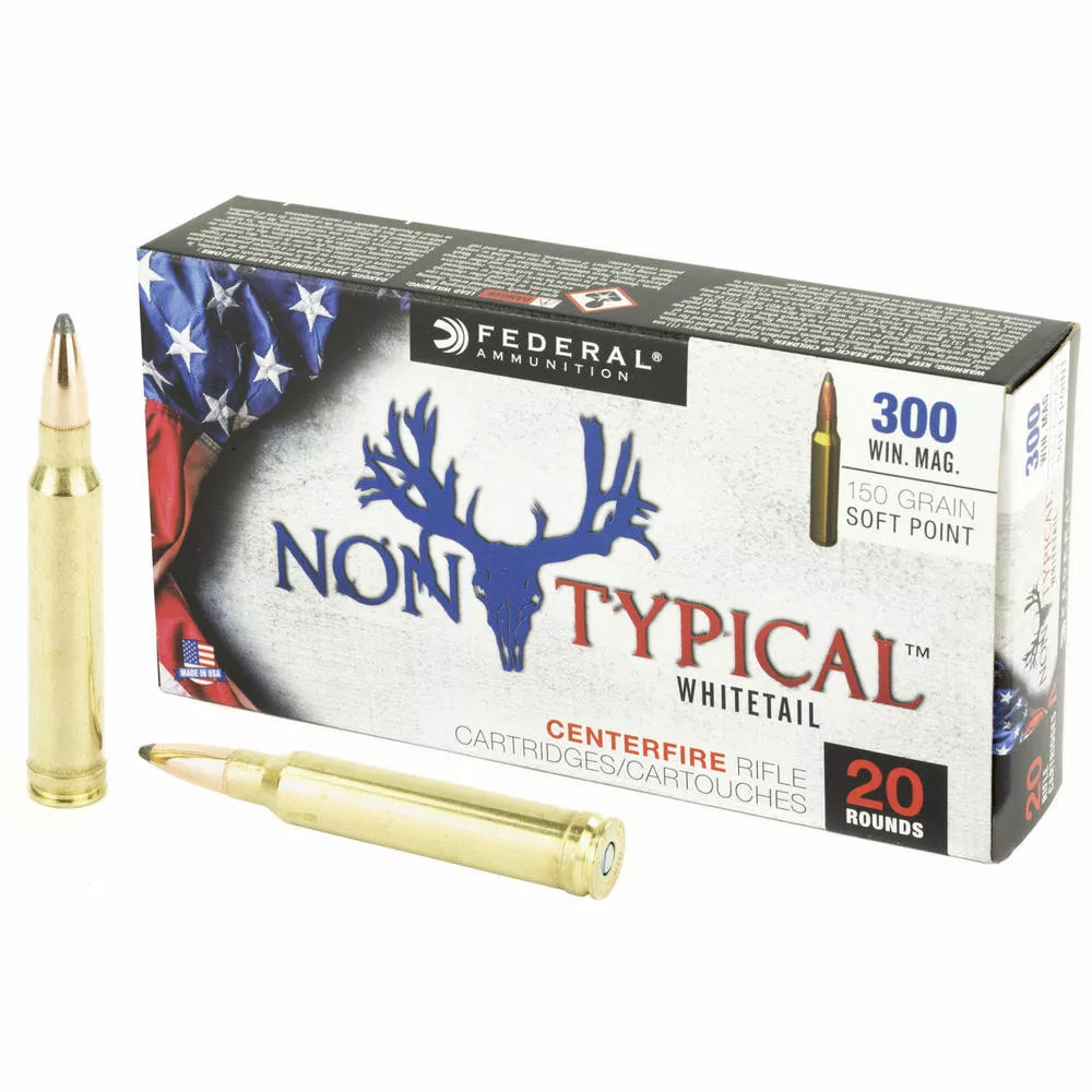 Fed Non Typical 300 Winchester 150 Grain Solid Point 20