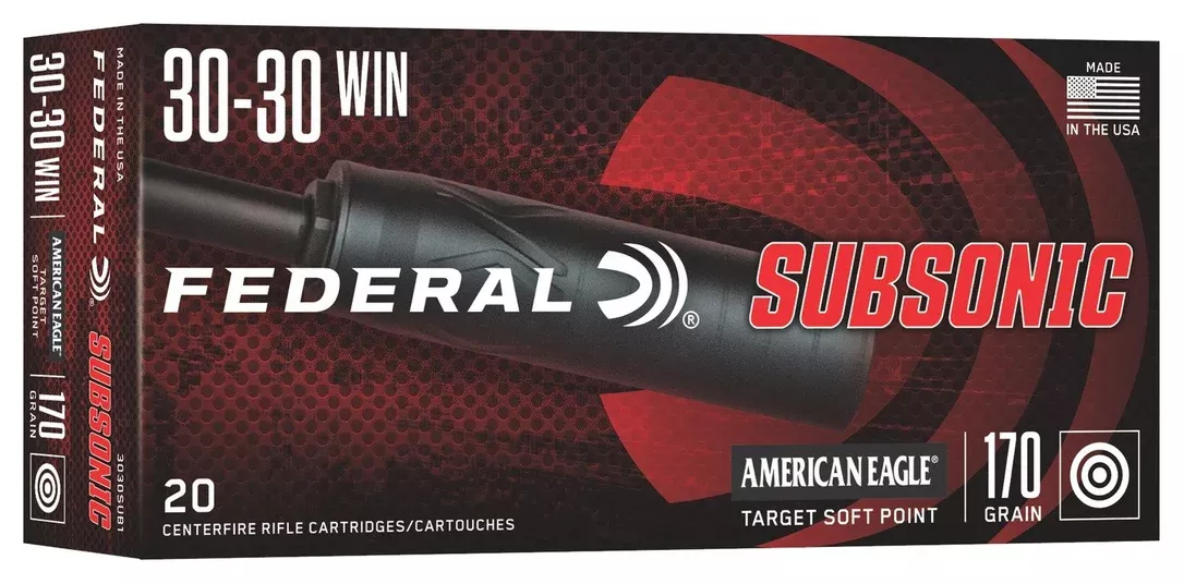 FEDERAL 30-30 WIN 170GR SP SUBSONIC 20RD