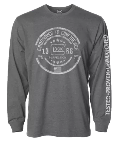 Glock Crossover, Glock Ap95793Crossover Ls Tshirt Grey Sm