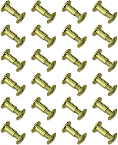 Grovtec Brass Chicago Screws - 24-pack
