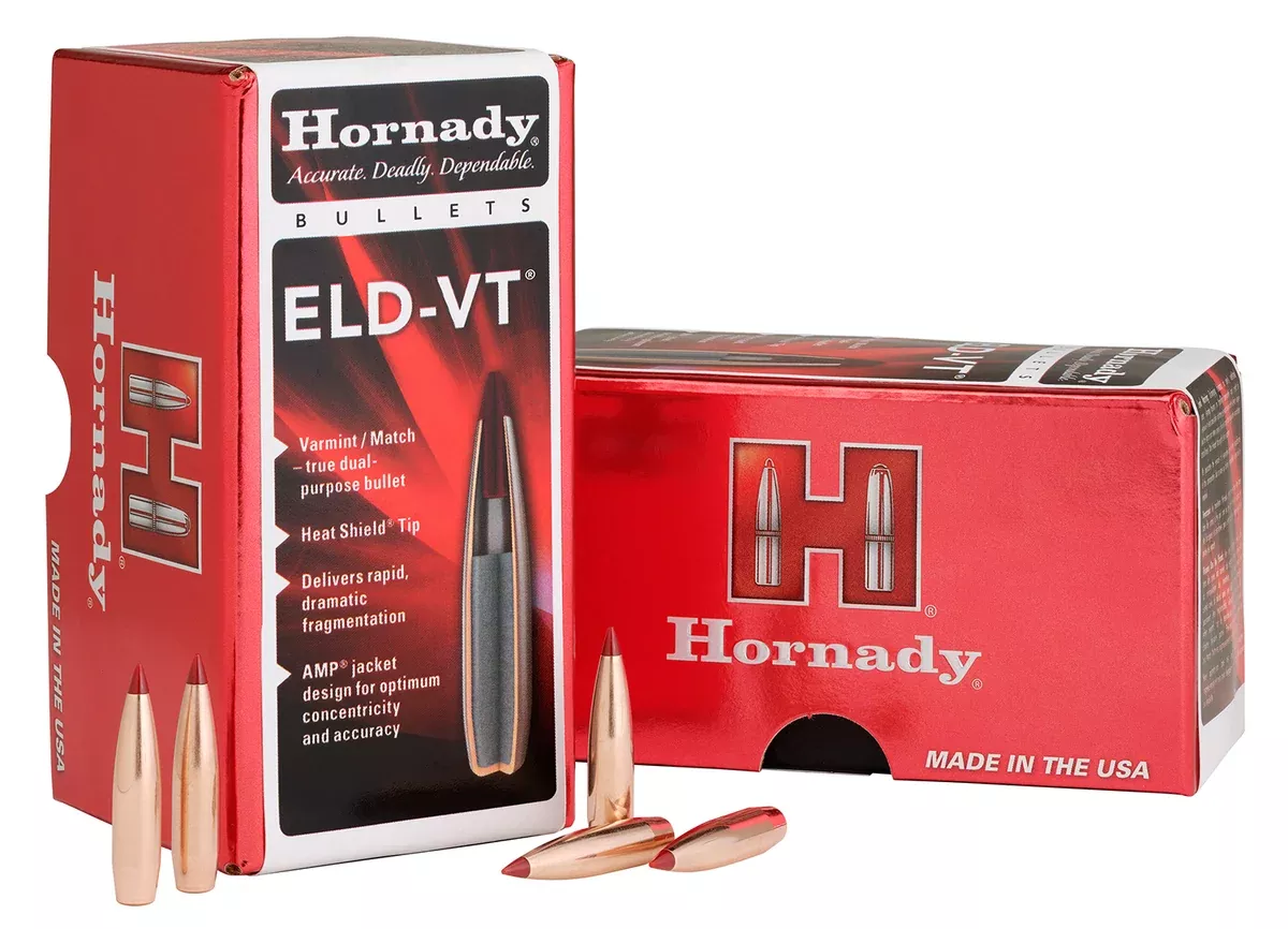 Hornady 22772 ELD-VT22Cal 69gr 100 Per Box/25Case