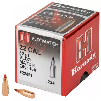 Hrndy Eld-m 22cal .224 52gr 100ct