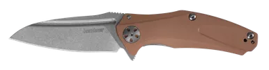 Kershaw Natrix Folder 2.75in Stonewash Plain Copper Handle