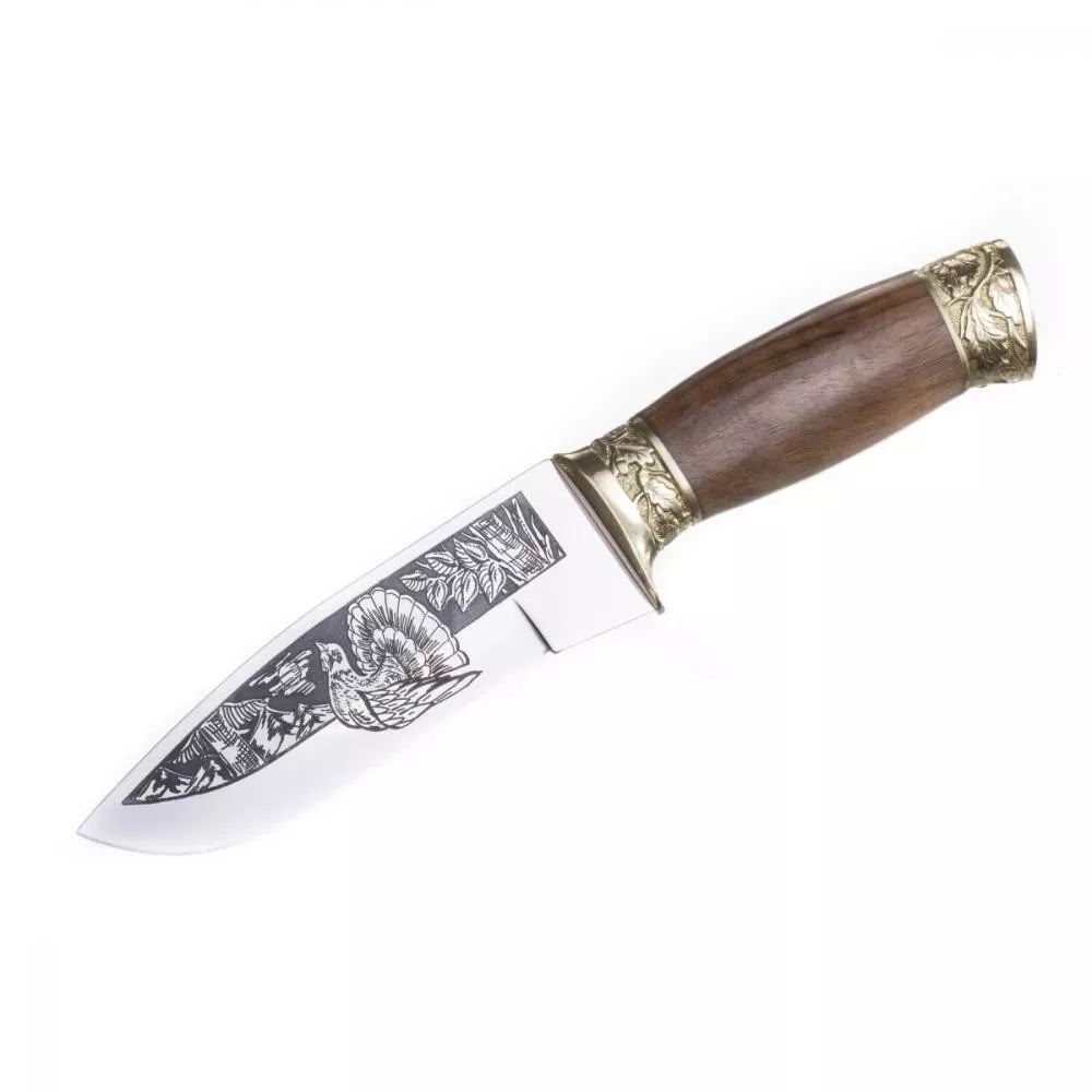 Kizlyar Knife "Capercaillie" (Gluhar). Brass