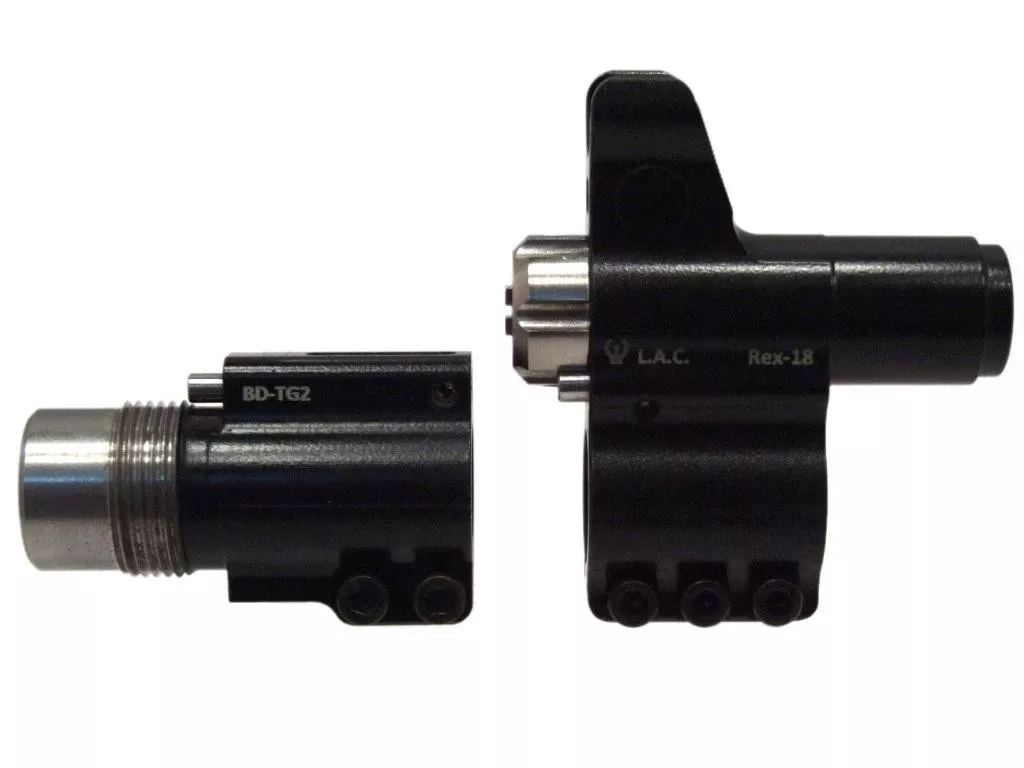 LAC Saiga 308 Adjustable Gas Block Front Sight + Muzzle Device Adapter Set