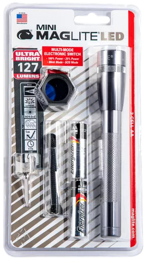 Maglite Mini Maglite, Mlt Sp2209c Mini 2cell AaCombo Pack Gray