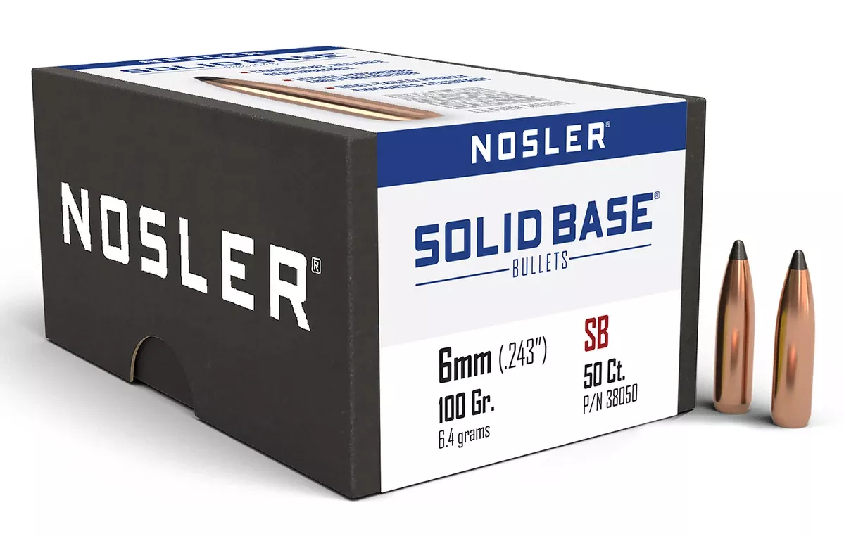 Nosler 38050 Solid Base6mm 100gr Soft Point 50CT