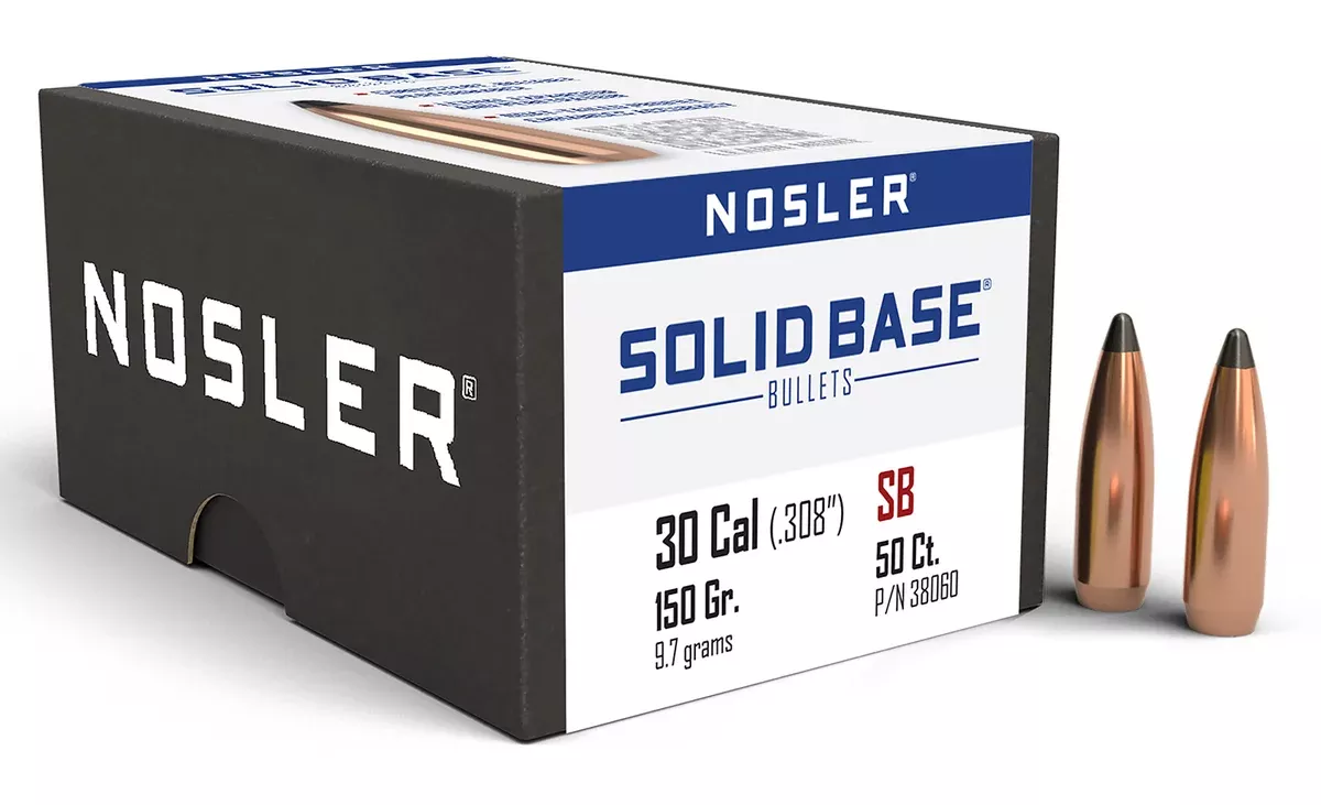 Nosler 38060 Solid Base30Cal 150gr Soft Point 50CT
