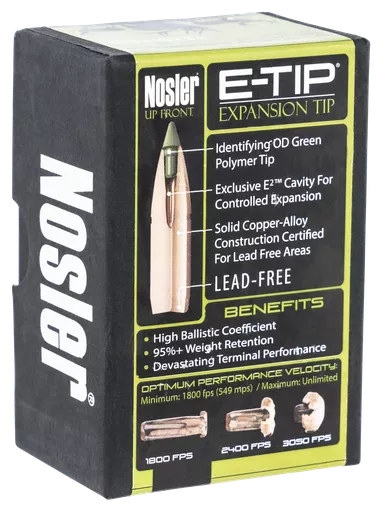 Nosler E-tip, Nos 59180 E-tip308 180 Sptzr50