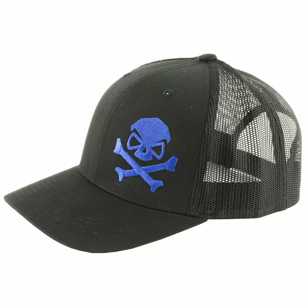 PHU SKULL TRUCKER HAT BLK/BLU