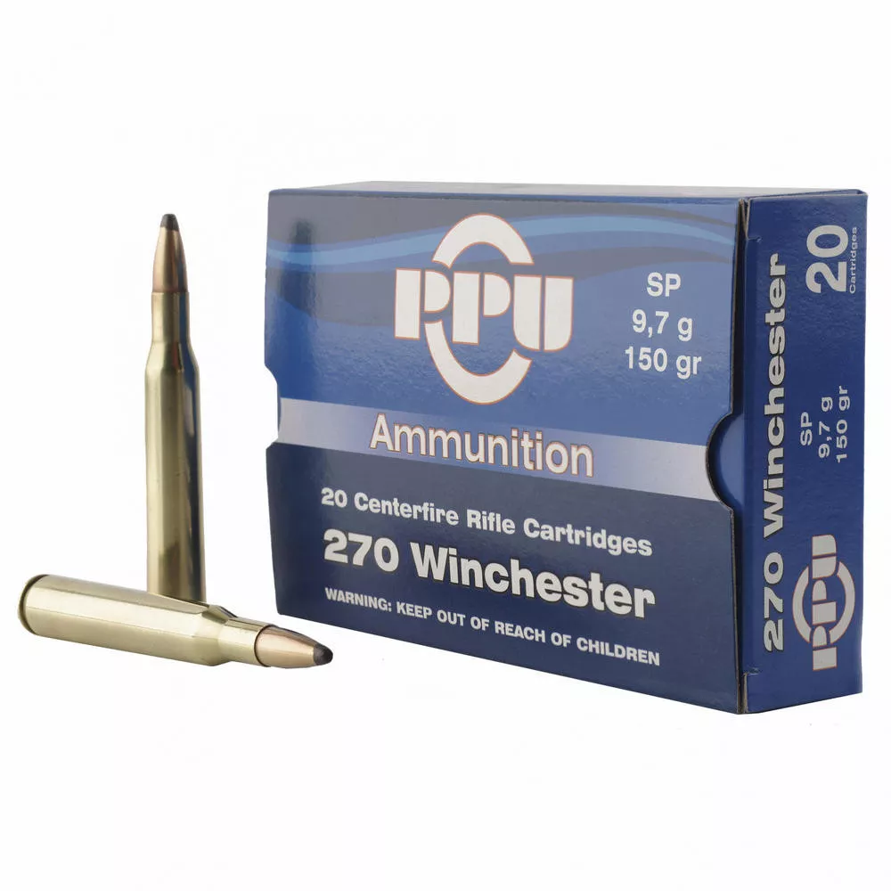 Ppu 270WIN Solid Point 150 Grain 20/200