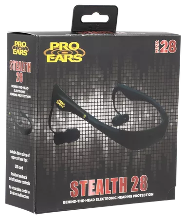 Pro Ears Stealth 28 Hearing Protection and Amplification Blk