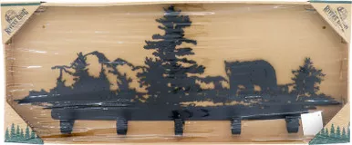 Rivers Edge Bear Wall Mounted - Laser Cut Metal Rack
