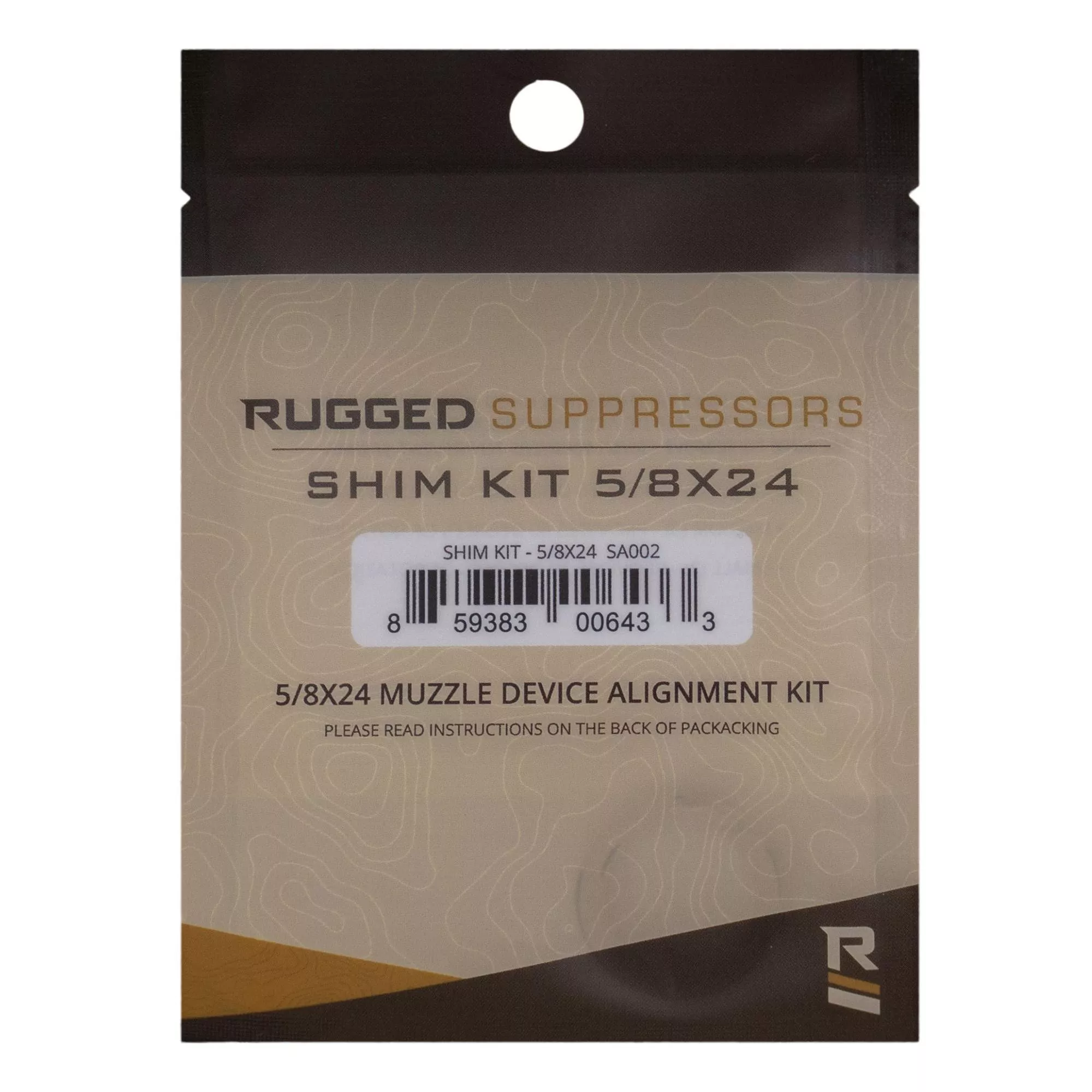 Rugged Shim Kit for Aligning Muzzle Devices 5/8"-24