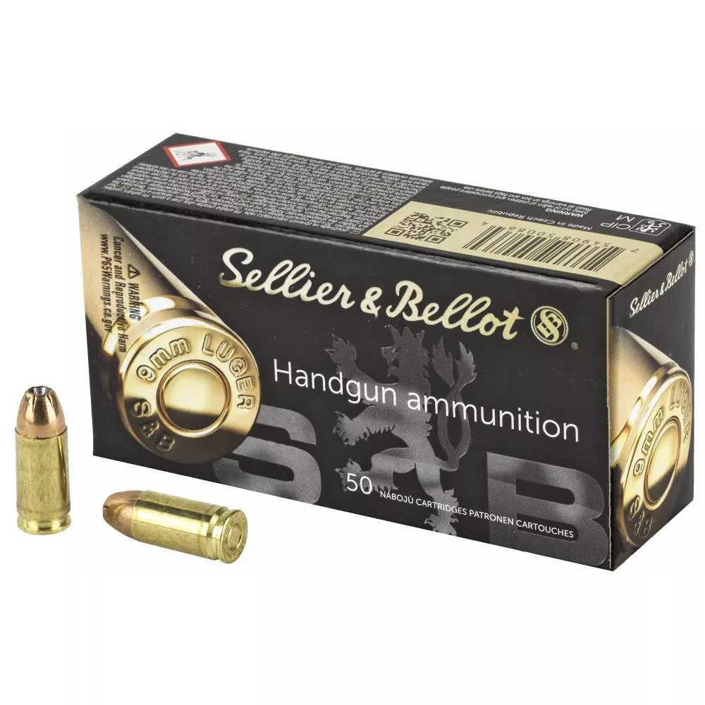 S&b 9mm 124 Grain Jacketed Hollow Point 50/1000