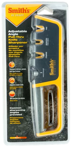 Smiths Adjustable Manual Knife Sharpener Gray-Yellow