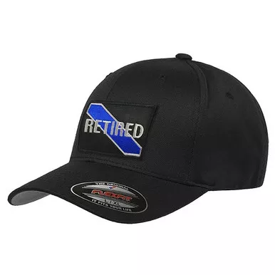 Thin Blue Line FlexFit Retired Hat, Black