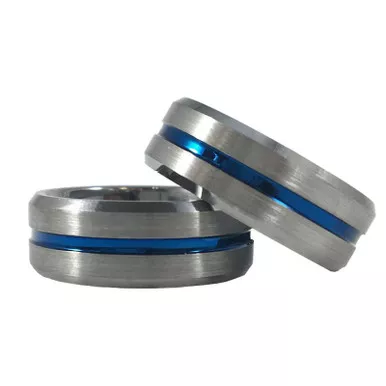 Thin Blue Line Women's Tungsten Ring