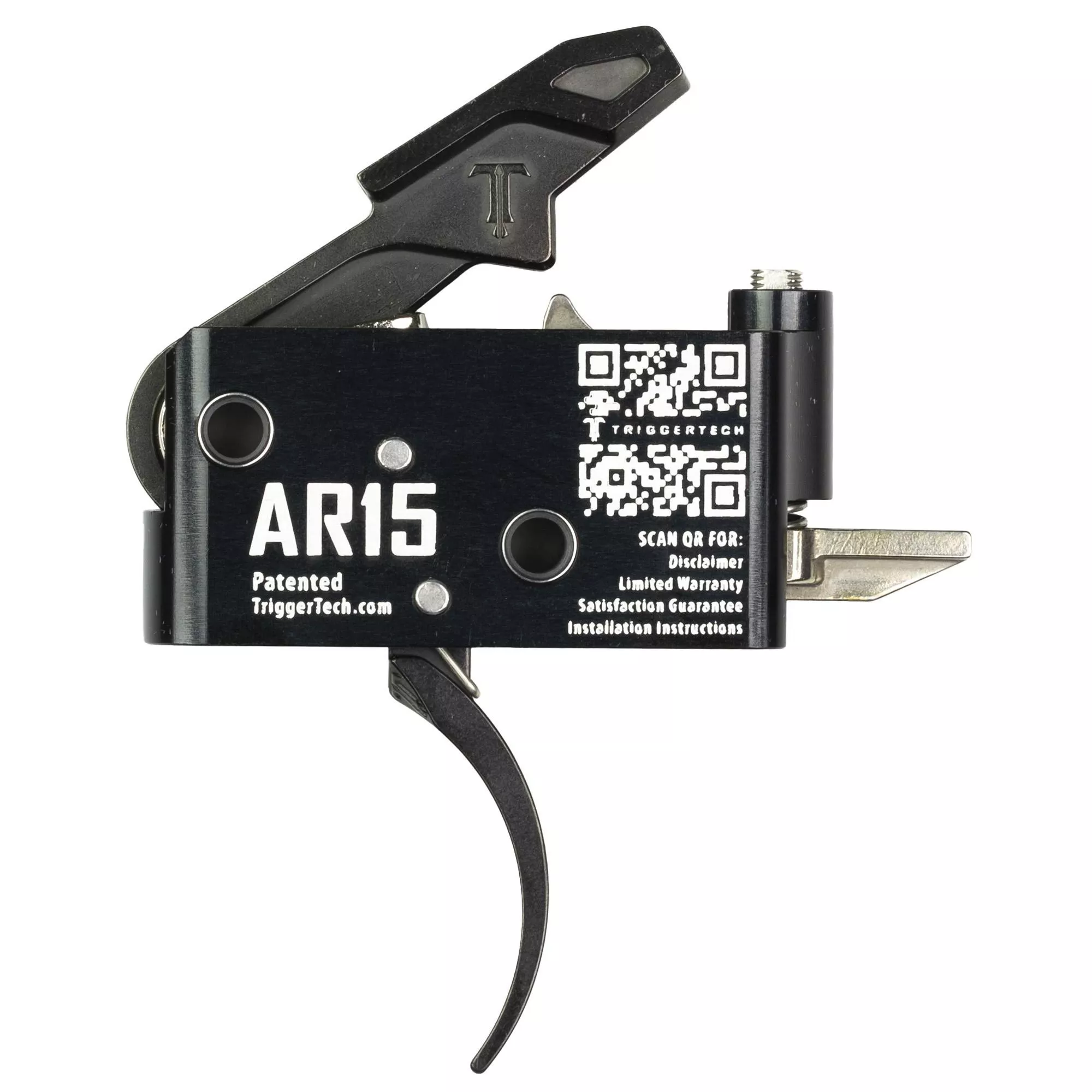 TriggerTech Adjustable AR-15 PVD Curved Trigger Single Stage 2.5-5.0Lb