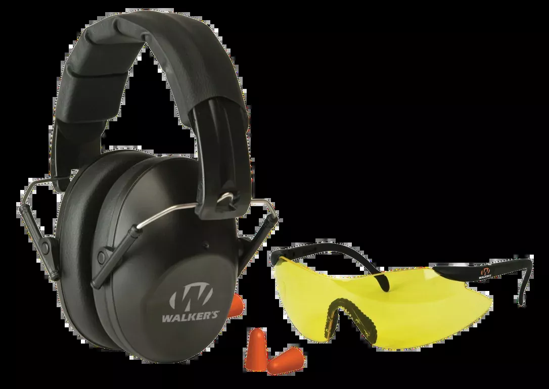 Walkers Game Ear Pro Range Safety Combo Kit (Black)